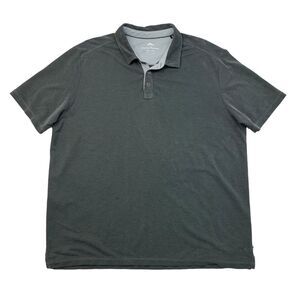 Tommy Bahama Polo Shirt Mens XXL 2XL Gray Shoreline Surf Lyocell Blend Collared
